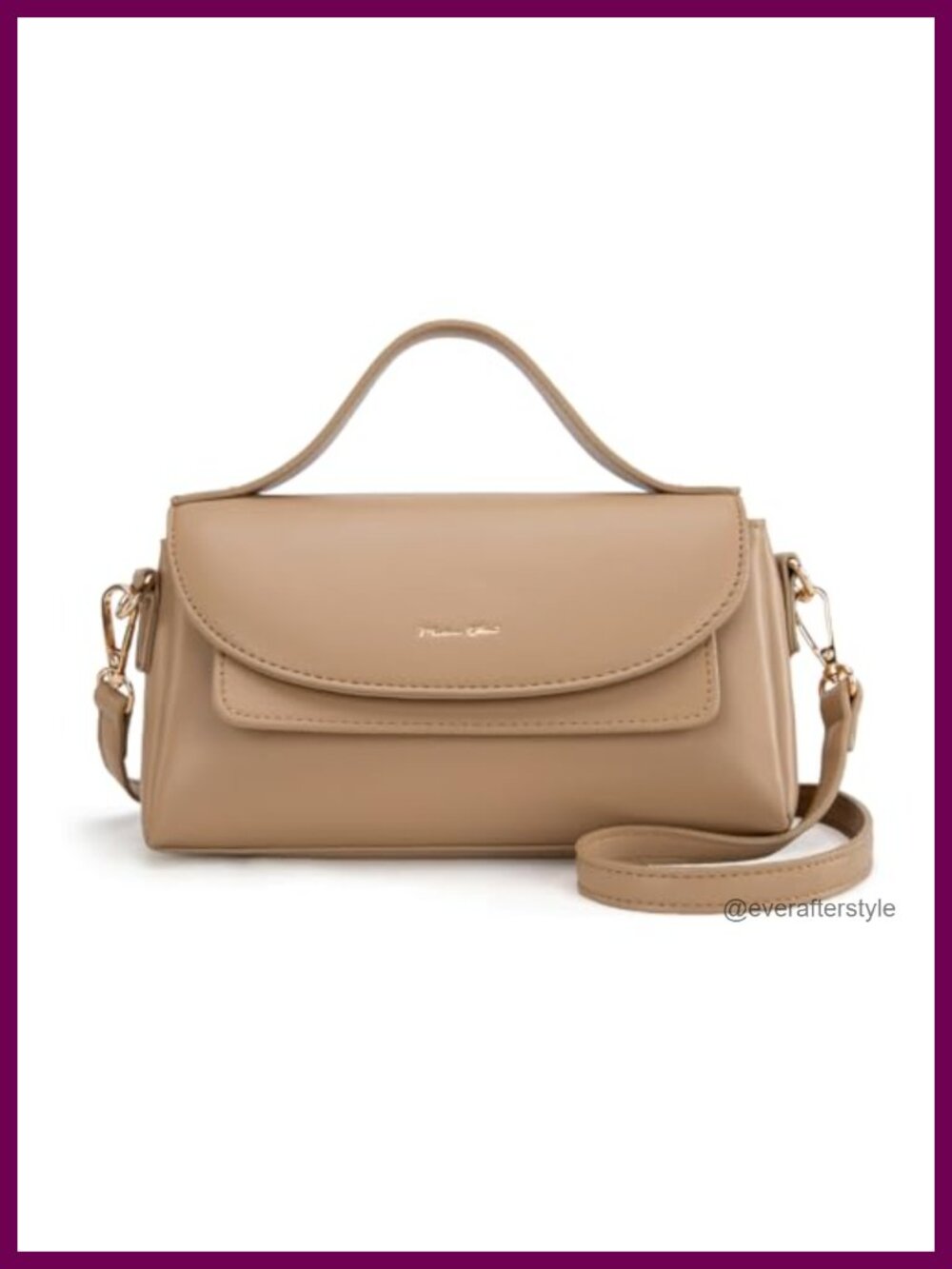 Small Soft Vegan Leather Crossbody Bag Adjustable Strap Handbag